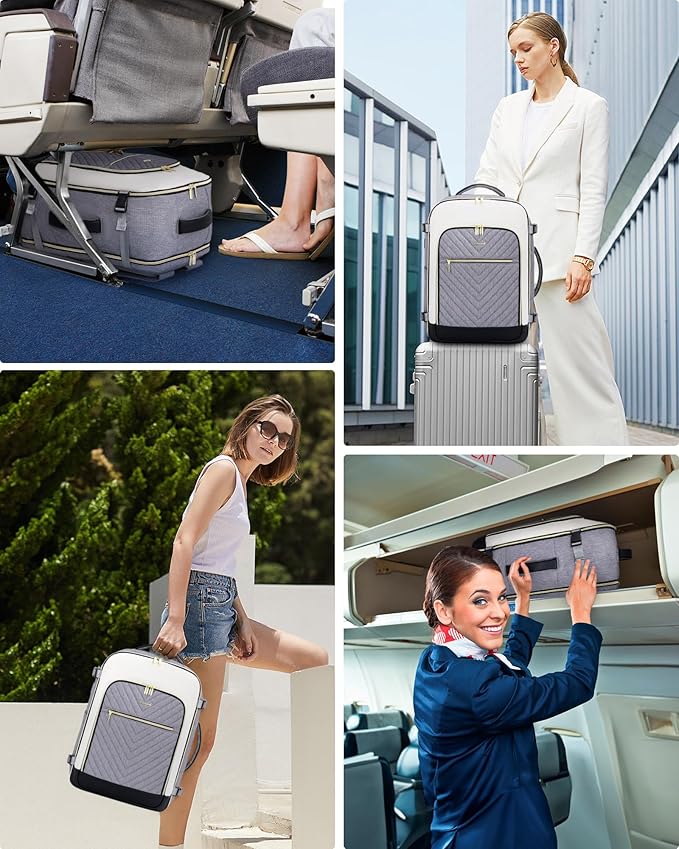 LOVEVOOK Large Travel Backpack for Women, 50L Carry on Backpack Airplane Approved, TSA Personal Item Travel Bag for Women fits 18" Laptop, Waterproof Carry on Bags for airplanes with 3 Packing Cubes