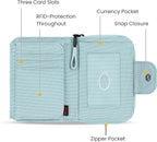 Sherpani Barcelona, Nylon Bifold Zipper Pocket Wallet for Women, Travel Bag, RFID Protection