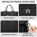 Duffle Bag for Travel, Weekender Bag with Shoe Compartment, Carry On Overnight Bag for Women with Toiletry Bag, Gym Bag with Wet Pocket, Hospital Bags for Labor and Delivery Beige