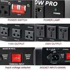 Yinleader 5000W PRO Voltage Transformer Converter Step Up/Down AC 110V/120V to 220V/240V or 220V/240V to 110V/120V Power Converter w/US Standard Power Cord,Circuit Breaker Protection