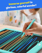 TEKFUN LCD Writing Tablet for Kids, 10-inch Coloring Drawing Pad, Mess Free Doodle Board, Airplane Travel Toys for Boys and Toddlers, Gifts for 3 4 5 6 7 8 Year Old Girls(Green)