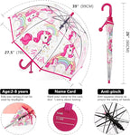 Kids Clear Umbrella for Rain Dome Bubble Umbrellas Windproof for Kids Boys and Girls