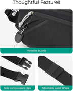 BAGSMART Large Capacity Fanny Packs for Women, Adjustable Fashion Waist Packs with Multiple Pockets, Durable Belt Bag for Traveling Workout Hiking, Camel