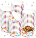 Mifoci 100 Pcs Disposable Dog Bowls 1.5 Cups Pets Disposable Feeding Bowls for Dogs and Cats Pets Paper Travel Cups for Small Medium Dogs Cats Puppy Kitten Dry or Wet Serving Food Water (Classic)