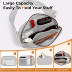 Belt Bag Zipper Fanny Pack Crossbody Bags for Women,Fashion Nylon Waist Packs, Water Repellent Two Way wear with Adjustable Strap Gifts for Teenage Girls Women Men(light gray)