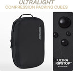 Aerotrunk Ultralight Compression Packing Cubes - Lightweight Travel Organizers for Suitcases and Luggage (6-Pack, Black)