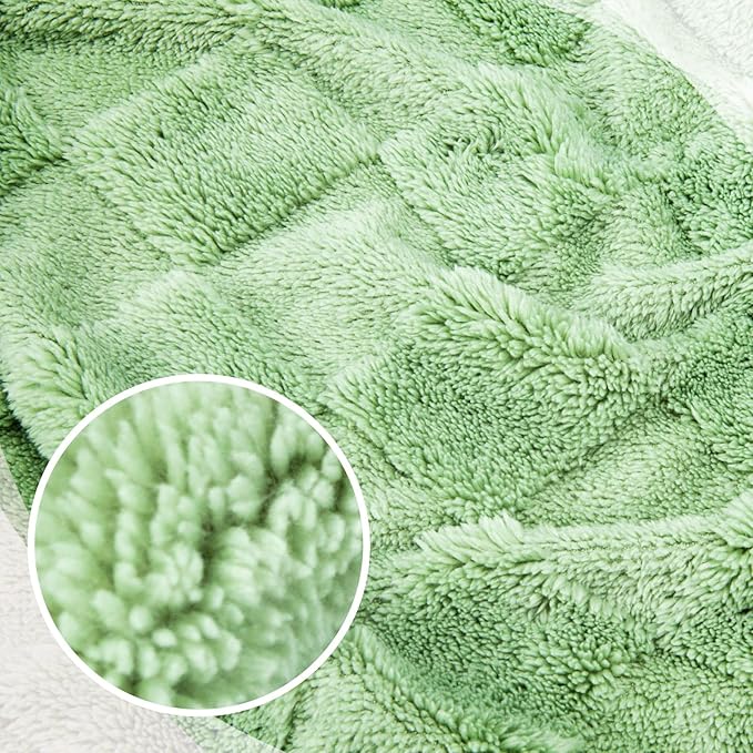 urnexttour Travel Pillow and Blanket Set Neck Pillows Soft Blankets with Sleep Mask Travel Essentials for Airplane Car Memory Foam Sage Green