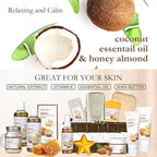 Mothers Day Gifts for Women, 26Pcs Coconut Honey Almond Spa Gift Basket for Women & Men Spa Gift Bask,Spa kit Bath and Body Basket Set, Large Home Spa Kit, Relaxing Self-Care Birthday Bridal Shower