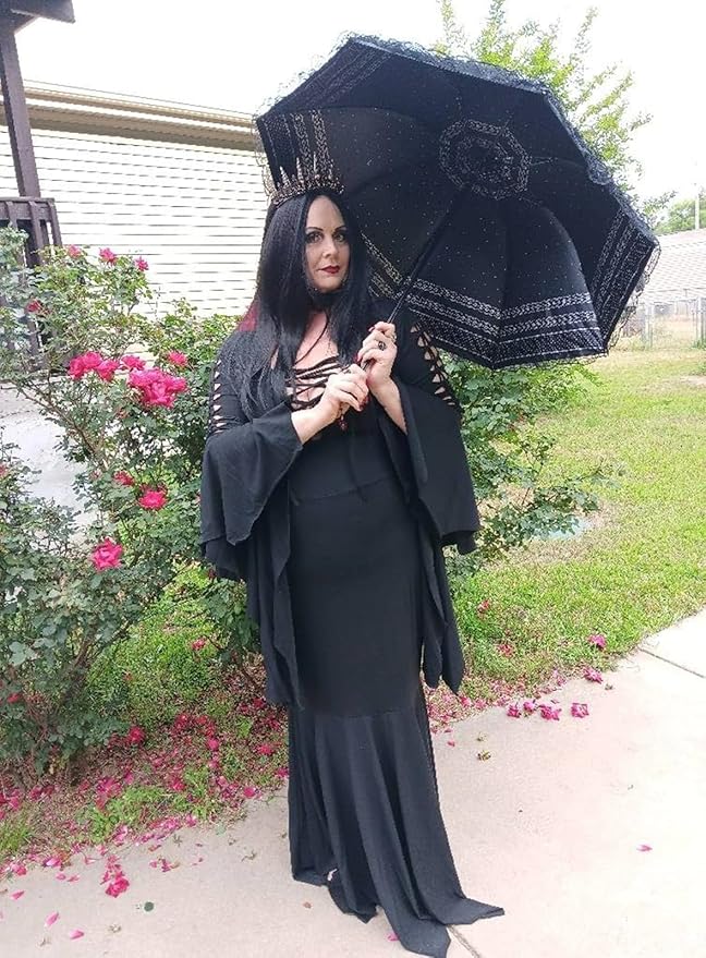 URAWESO Vintage Lace Parasol Gothic Lolita Umbrella UV Sun Protection Witch Cosplay Photoshoot Props Party Decoration