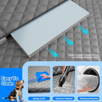 Dog Car Seat Cover for Back Seat with Hard Bottom,Waterproof Back Seat Extender for Dogs,Dog Hammock Dogs Bed for Cars, SUVs,Pet Seat Cover for Back Seat Holds 400lbs with Mesh Window & Pocket-Grey