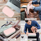 FYY Electronic Organizer, Travel Cable Organizer Bag Pouch Electronic Accessories Carry Case Portable Waterproof Double Layers Storage Bag for Cable, Cord, Phone, Earphone, Medium Size, Light Pink