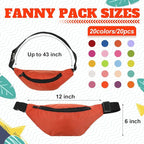 Saintrygo 20 Pcs Neon Fanny Pack Bulk, 90s 80s Fanny Pack Adjustable Waist Bags, Vintage Bag, Oxford Cloth for Workout Traveling Running Bachelor Party Favors Women Men (Bright Color)