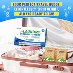 FIXSMITH Laundry Detergent Sheets - 100 Loads (50 Sheets) Fragrance Free - Hypoallergenic,Unscented,Eco Friendly Laundry Detergent Strips Concentrated Travel Detergent Sheets.Plastic-Free,Liquidless