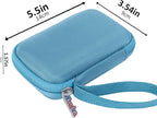 Khanka Hard Travel Case Replacement for Anker 621/622 / 633 Magnetic Battery (MagGo), 5000mAh 10000mAh Magnetic Wireless Portable Charger, Case Only (Blue)