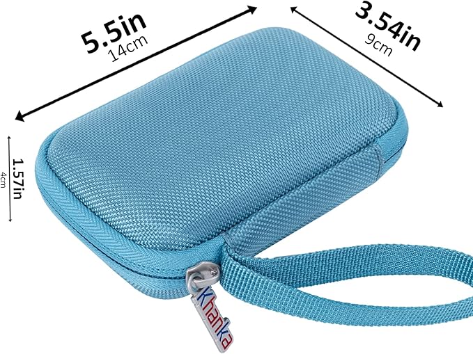 Khanka Hard Travel Case Replacement for Anker 621/622 / 633 Magnetic Battery (MagGo), 5000mAh 10000mAh Magnetic Wireless Portable Charger, Case Only (Blue)