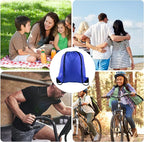 KUUQA 20Pcs Drawstring Backpack Bag Bulk Blue Drawstring Bags String Backpack Sport Gym Sack Bags Foldable Storage Bag for Women Men Shopping Gym Travel Sports