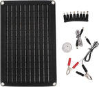 20W Solar Panel Portable Water Fast Charge Solar Charger PD Dual Output USB Foldable Solar Power Charger for Outdoor Activities Monocrystalline Silicon ABS 32x21.5cm