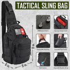 Survival Kit, 268 Pcs Emergency Survival Gear and Equipment Supplies with First Aid Kit, Camping Axe, Headlamp, Crossbody Bag for Camping Hiking, Hunting, Gift for Christmas Men, Dads, Black
