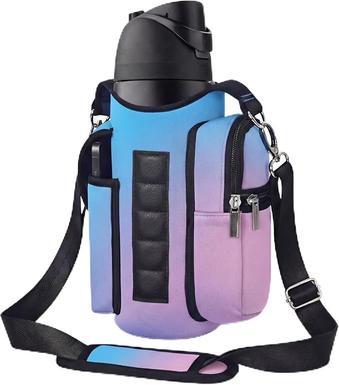AUPET Magnetic Gym Bag for Men & Women, Small Gym Bag Organizer, Crossbody Magnets Gym Water Bottle Bag Holder Carrier Fits for 18-40oz Owala Yeti Hydro Flask, Workout Pouch for Phone, Keys & Wallet