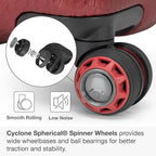 Traveler's Choice Maxporter II Polycarbonate Hardside Trunk with Spinner Wheels, Red, 28-Inch Medium Trunk