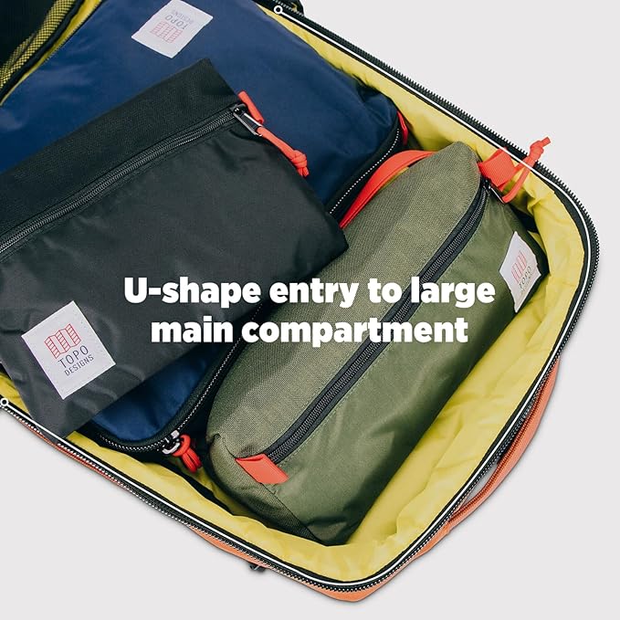 Topo Designs Global Travel Bag – 30L or 40L - Carry-On Compliant Most Airlines, Durable Travel Duffel Bag, Clam Shell Main Pocket, Laptop Sleeve, Backpack, Luggage (30L / Sea Pine)