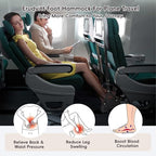 Foot Hammock for Plane Travel, Airplane Foot Hammock, Adjustable Foot Rest Sling, Airplane Gadgets Travel Essentials for Long Time Flight (Navy)
