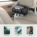 Uber Accessories for Car 3 in 1 Backseat Car Charging Station Box, with QC 3.0 Adapter 36W Retractable Multi Devices Car Charger Fast Charge for All Phones | iPhone15/14 | Samsung|Uber Taxi Lyft Turo