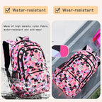 Bansusu Geometric Print Kids Backpack for Girls Boys School Bag Bookbags