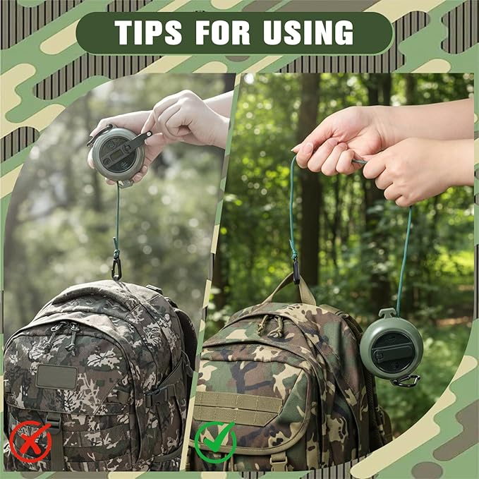 33ft Portable Travel Clothesline Cord, Retractable Adjustable Outdoor Camping Laundry Drying Rope Tree Stand Rope Equipment Accessories for Hotel Trip Cruise Ships