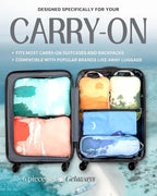 Compression Packing Cubes for Travel, 6-Piece Lightweight Packing Cubes Set for Carry-On Luggage & Backpacks – TRIPPED Travel Gear (Getaways)
