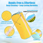 2 Pack Shoe Washing Machine Bag with 10,000+ Chenille Bristles | Reusable Sneaker Laundry Bag for Deep Cleaning | Noiseless Mesh Wash Bag for Washer & Dryer | Fits Men & Women Running Shoes