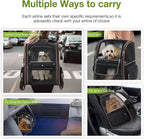 Large Cat Backpack Carrier Expandable Pet Carrier Backpack for Small Dogs Medium Cats Fit Up to 18 Lbs, Dog Backpack Carrier, Foldable Puppy Backpack Carrier for Travel,Black