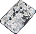 ELFISH Mini RFID Aluminum Wallet Credit Cards Holder Business Card Case Metal ID Case for Men Women (White Lotus)
