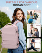coofay Large Travel Backpack For Women Men Airline Approved Carry On Backpack Flight Approved Waterproof Sports Backpack Casual Daypack Hiking Backpack