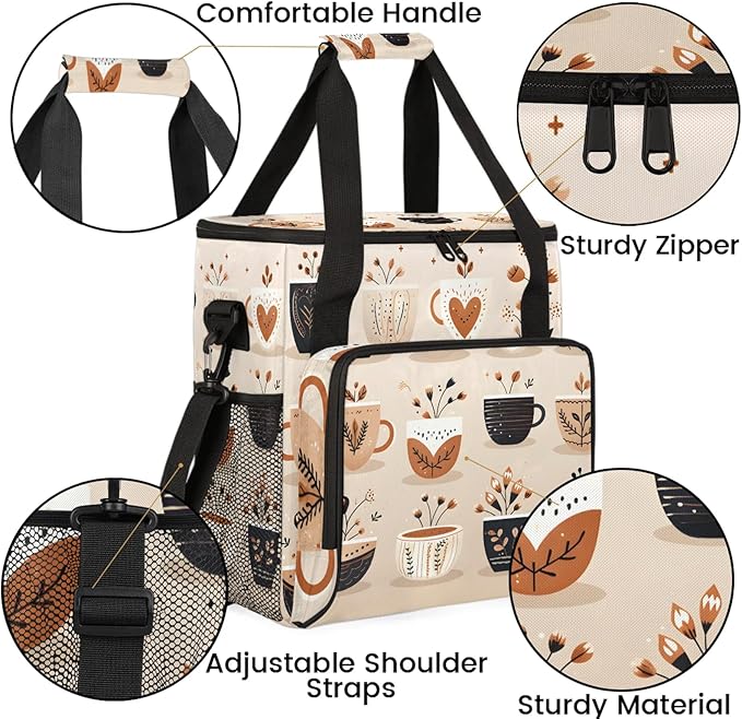 Travel Coffee Maker Carrying Bag Compatible with Keurig K-Mini or K-Mini Plus, Single Serve Coffee Maker Portable Storage Bag with Shoulder Strap(Bag Only)
