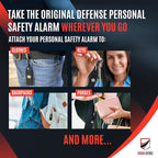 Original Defense® Siren Self-Defense Alarm - 130 dB Keychain Alarm with LED Strobe Light for Women, Children, and Elderly - Police Recommended - (Black, 1 Count)