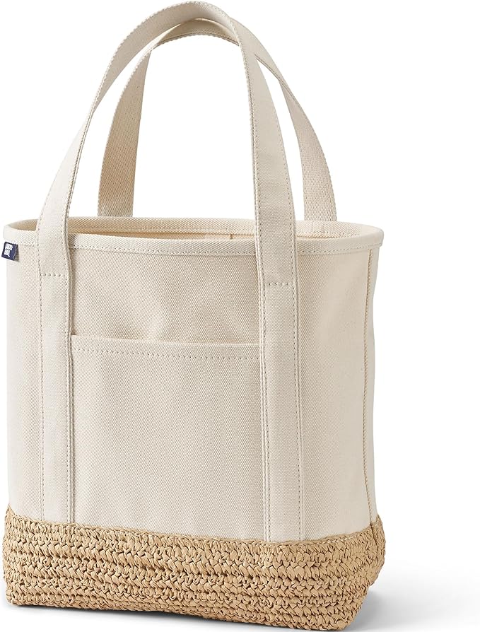 Lands' End Open Top Canvas Tote Bag