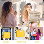 Queboom Travel Makeup Bag Cosmetic Bag Makeup Bag Toiletry bag for women and men (Yellow)