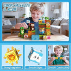 60PCS Mini Magnetic Building Cubes Set, Adventure-themed Magnetic Blocks, Portable Magnetic Travel Blocks with Iron Case, Educational Toy for Kids STEM & Construction Learning for Kids Aged 3+