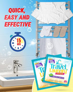 TidyFriend Sink Travel Laundry Detergent 10 ml, 8 Pack Lightweight Travel Size Laundry Detergent Packets, Must Haves Laundry Essentials