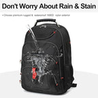 Boavan Laptop Backpack for men, 17.3 inch Laptop Bag with USB Port, Waterproof Travel Work Backpack Purse, Anti-Theft Teacher Nurse Doctor Casual Bookbags Office Business backpack ，Black