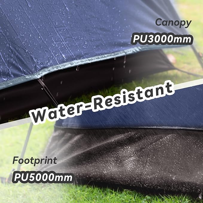 Forceatt Camping Tent 2/3/4 Person, Professional Waterproof & Windproof Lightweight Backpacking Tent Suitable for Outdoor,Hiking,Camping, Mountaineering and Travel