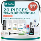 20 Piece Unisex Travel Hygiene Kit with Toiletries & Personal Care Essentials, TSA-Compliant, Individual and Bulk Packs Available