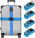 Luggage Straps for Suitcases TSA Approved, Travel Belt Suitcase Belt, Suitcase Straps TSA Approved, Luggage Belt Strap TSA Approved, Travel Straps for Luggage, Luggage Band Bag Straps, Blue