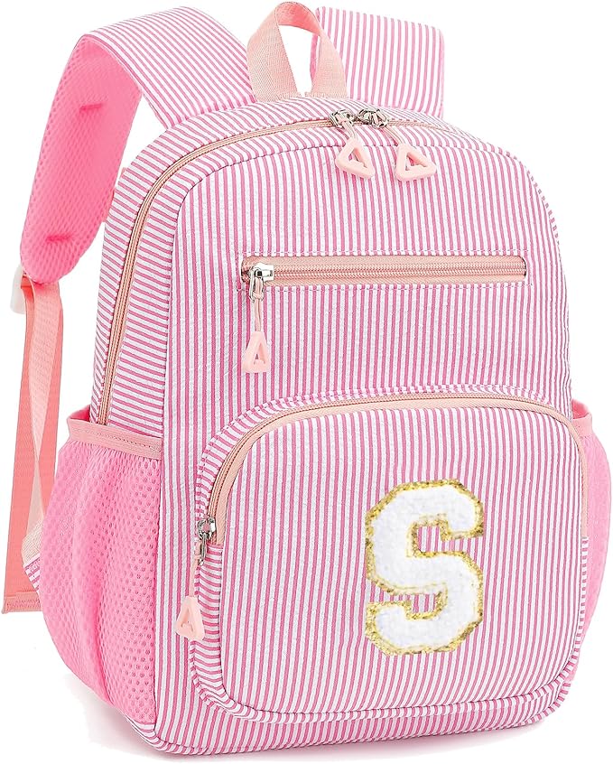 Kids Backpack for Girls 5-8, Cute Personalized Elementary Backpack for Kids Birthday Gifts (Pink S)