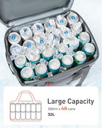 TOURIT Soft Sided Cooler Bag Insulated 30/48/60 Cans, Large Collapsible & Leakproof Ice Chest for Picnic, Beach, Camping, Travel