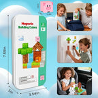 Magnetic Blocks Minecraft-Style Magnetic Building Blocks Cubes - 35PCS Tin Box Magnet Toys Travel Set STEM Educational for Kids Ages 4-8 6-8 8-12 Year Old Boys Girls Birthday Christmas
