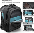 DUSLANG 17 Inch Laptop Backpack for Travel Water Resistant College Backpack for Men/Women Laptop Bag with USB Charging Port, Green A