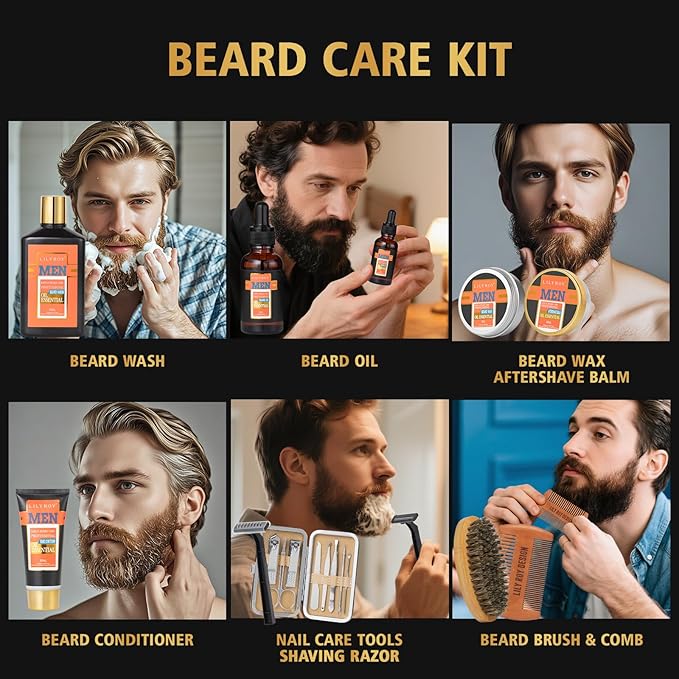 27Pcs Fathers Day Gifts Spa Gift Basket for Men - Bath and Body Gift Basket Set for Dad | Perfect Gifts for Men Christmas, Valentines Day, Birthday Gift Beard Bath Spa Gift Set for Men