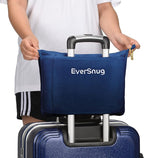 EverSnug Travel Blanket and Pillow Value Pack – Premium Soft & Lightweight | 2 in 1 Compact Blanket for Airplane, Car, Kids and Women | Color Includes Black & Navy Blue
